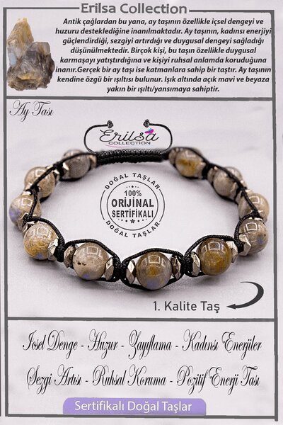 Erilsa Aaa+ Quality Real Original Terahertz - Reflective Moon Stone Bracelet