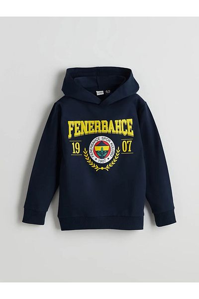 LC Waikiki Lcw Kids Men's Hooded Navy Blue Kids Tracksuit Set - t t