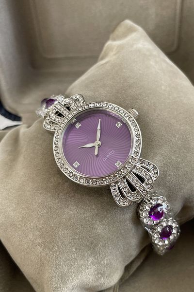 Leerybee Minimal Vintage Women's Watch with Stones Kn-02