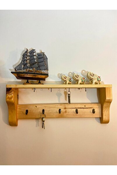 handwood 9 kancalı Ahşap Anahtarlık Hol Antre Askılık Duvar Portmanto Askılığ...