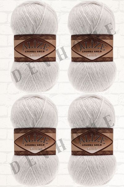 devhome Alize Angora Gold Glitter Hand Knitting Thread Yarn Wool Glitter Vest Thread 4 Pieces