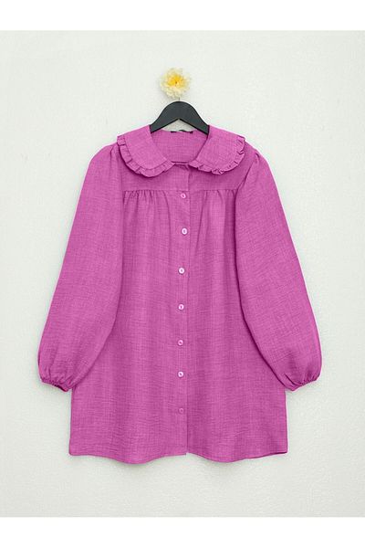 HİJABAYA Boydandan Buttoned Baby Collar Tunic