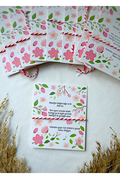 Atölye Merdiven 10lu Marteniçka Bahar Dilek Bilekliği seti Kartlı - Ayarlı