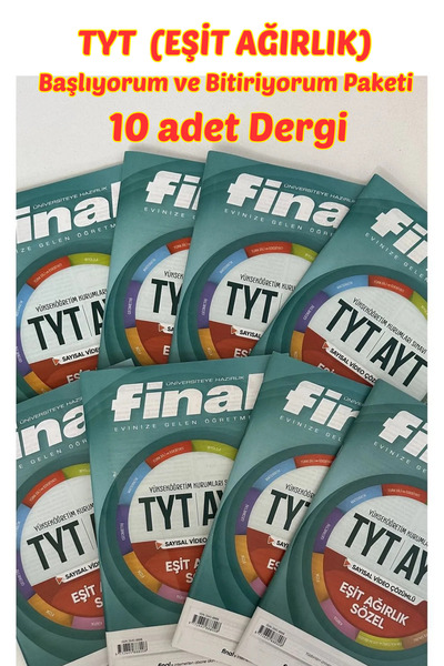 Final Yayınları Tyt- Başlıyorum Ve Bitiriyorum Paketi (EŞİT AĞIRLIK)10'lu Dergi Seti