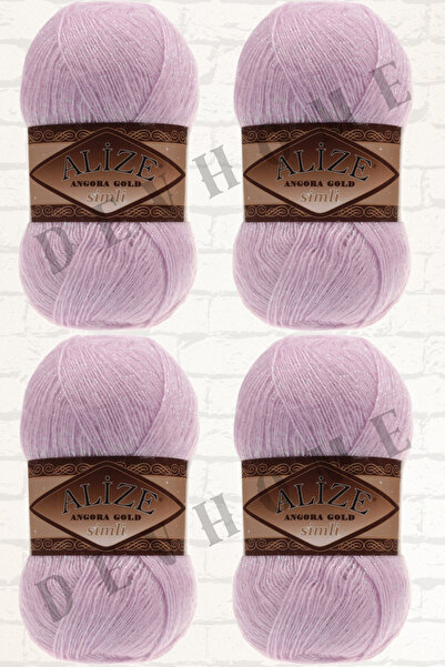 devhome Alize Angora Gold Simli El Örgü İpi İpliği Yünü Simli Yeleklik İp 4 Adet