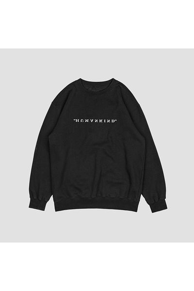 Vordevia Humankind Printed 0 Collar Oversize Sweatshirt