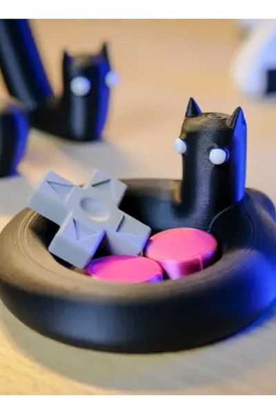 3D Brothers Cat-Themed Desk Set Organizer