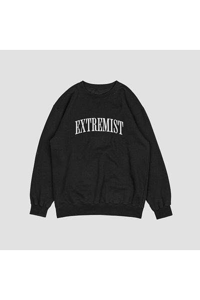 Vordevia Extremist Printed 0 Collar Oversize Special Production Sweatshirt