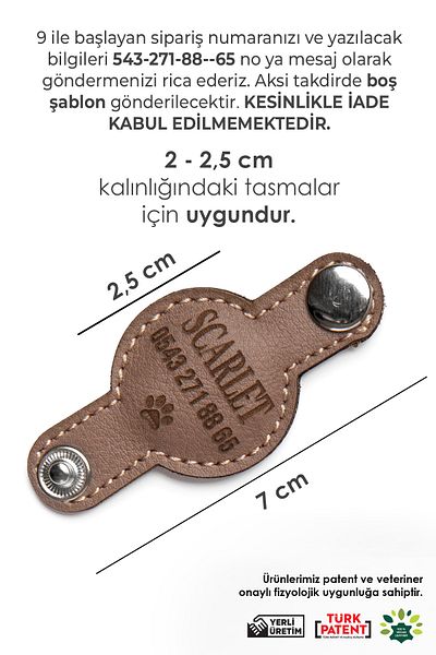 pasiole Leather Dog Tag, Leather Dog Name Tag, Dog Cat Collar, Dog Locket