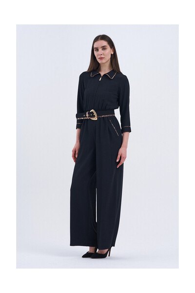 MODATALİKA Trend Kadın Modayı cesur bir adım ileri taşıyan leopar detaylı kemerli tulum modelimizle tanışın!