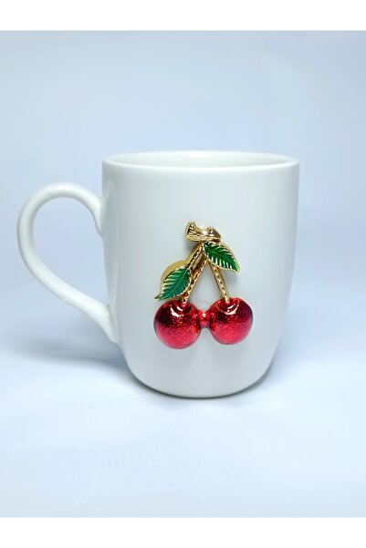 PARILTI HOME COLLECTİON كوب من البورسلين المجسم على شكل الكرز