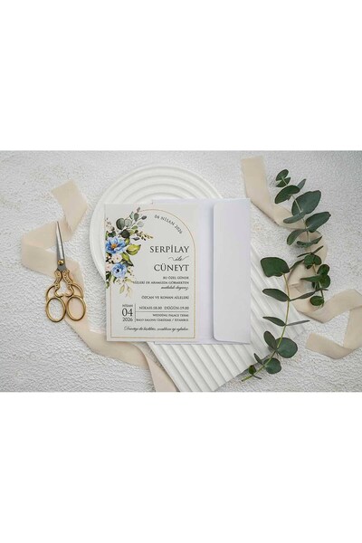 BASKIYERİ 50 Adet Ekonom Davetiye 9339