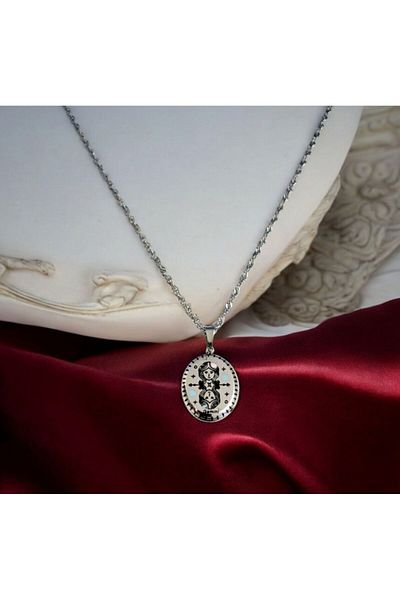 AKSESUARIM Women's Enameled Steel Zodiac Necklace