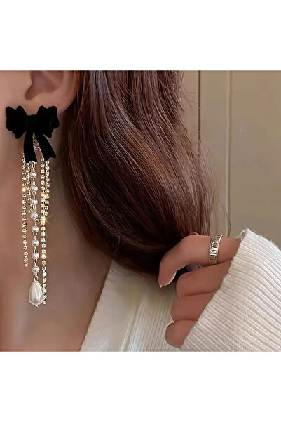 TAKİŞKO Stone Ribbon Earrings