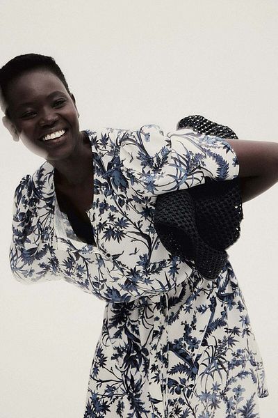 H&M Puff-sleeved Dress