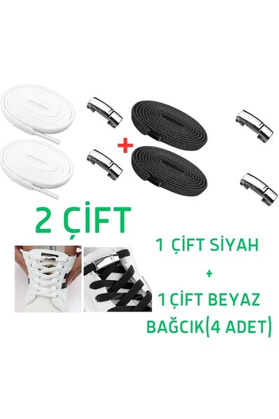 Mawrond Paslanmaz Krom Metalli, Manyetik, Elastik, Tak-Bırak Ayakkabı Bağcığı...