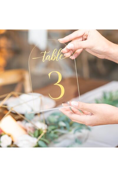Yalıgraf Reklam Tabela Masa Numarası Pleksi Cafe Restoran Düğün Salonu Masa Rezerve 14x10 - Özelleştirilebilir