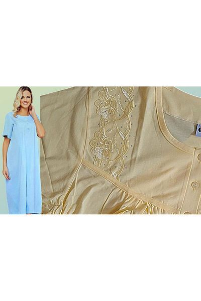 Özalper ΚΙΤΡΙΝΟ Πέτρινο κοντομάνικο Mother Nightdress
