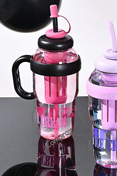 Comprox Ice Cream Detox Water Bottle – 1300ml Bpa Free Big Mug Ice Bottle -Sports Flask