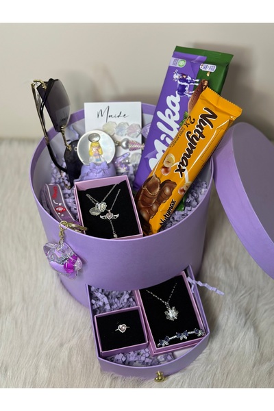 Maide Jewelry Sevgiliye Arkadaşa Hediye Kutusu Seti Doğum Günü Sevgililer Günü