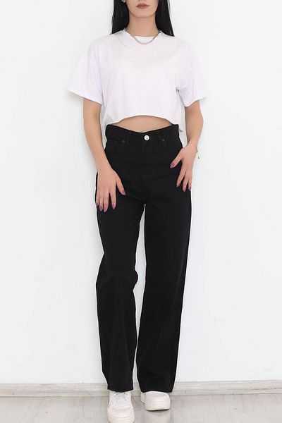LİMABEL Mystery Milano My Liza 90S Fashion - Lycra Loose Black Palazzo (New Jean)