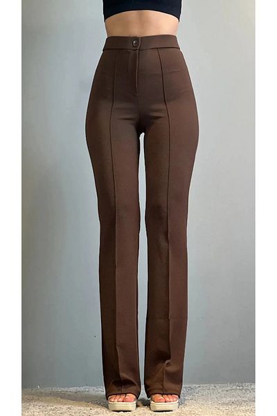VOLT CLOTHİNG Lycra-Palazzo-Hose mit hoher Taille für Damen, 3er-Set