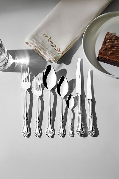 Nehir Lalezar Plain - Boxed Fork Spoon Knife Set for 12 Persons 89 Pieces