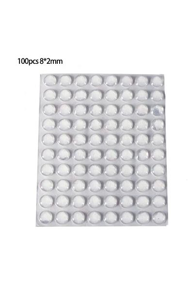 Choice 100pcs 8x 2mm G678a 100pcs 8mmx2mm Transparent Silicone Granules Door Handle Sticker Transparent Ant