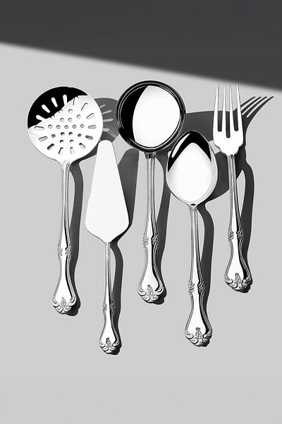 Nehir Lalezar Plain - Boxed Fork Spoon Knife Set for 12 Persons 89 Pieces