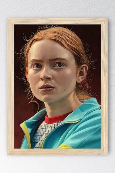 Saturn Stranger Things Max Framed Painting - Tv Series Poster Painting