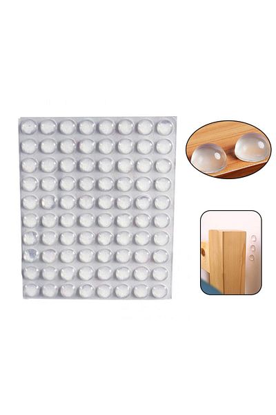Choice 100pcs 8mmx2mm Transparent Silicone Granules Door Handle Sticker Transparent Anti Bump Silicone C...