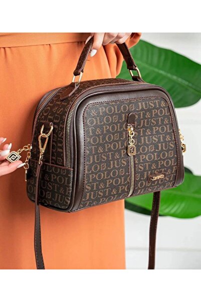 Just Polo حقيبة يد وكتف نسائية بحزام طويل وحقيبة كروس ومحفظة TYCET072057