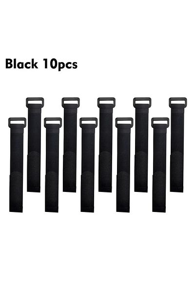 Choice 10pcs 20 * 200mm, Reusable Self-adhesive Nylon Zip Ties, Cable Fasteners