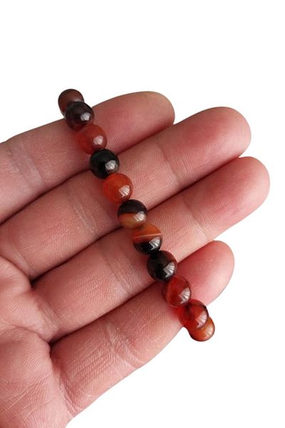 SEVENSLEEPERS Unisex Child and Adult Size Natural Stone Agate Bracelet