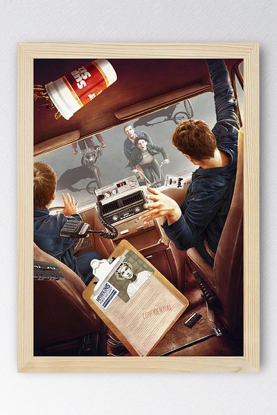 Saturn Stranger Things Framed Painting - Tv Series Poster Painting