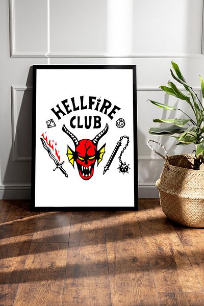 Saturn Stranger Things Hell Fire Club Pictură înrămată - Poster de televiziune