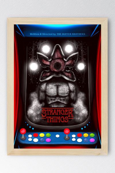 Saturn Stranger Things Framed Painting - Tv Series Poster Painting