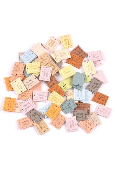 Choice Cp3433-20pcs-mix 20pcs 2x1.6cm علامات منقوشة يدويًا من قماش البولي يوريثين ملصق علم DIY لملابس الخياطة
