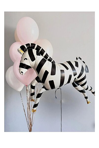Bkmc Μπουκέτο με μπαλόνι Zebra Foil Προμήθειες για πάρτι γενεθλίων Σετ μπαλόν...