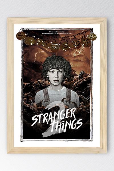 Saturn Stranger Things Framed Painting - Season 2 Tv Series Poster Painting