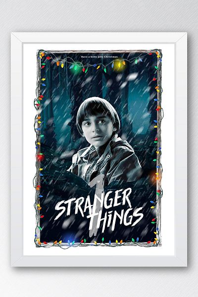 Saturn Stranger Things Pictură înrămată - Pictură poster pentru seria sezonul 1