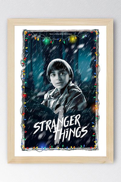 Saturn Stranger Things Pictură înrămată - Pictură poster pentru seria sezonul 1