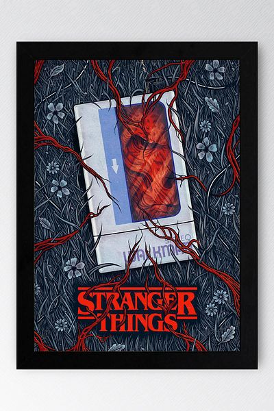 Saturn Stranger Things Demogorgon Pictură înrămată - Poster de televiziune