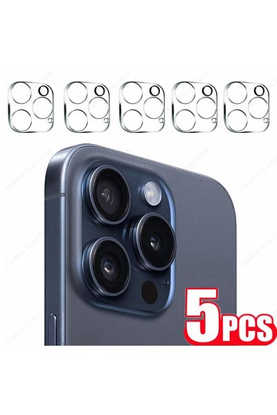 KingZeYi For 15pro 15pro Max 5pcs Back Camera Glass Protectors For Iphone 15 14 13 Pro Max 11/12mini Lens Pro