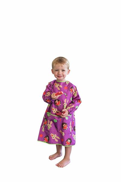 Tidy Tot Long bib with pocket - Happy animals