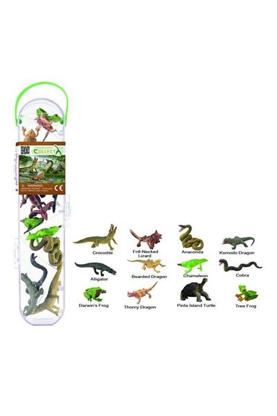 Collecta Box of 12 hand-painted minifigures Reptiles and amphibians A1194