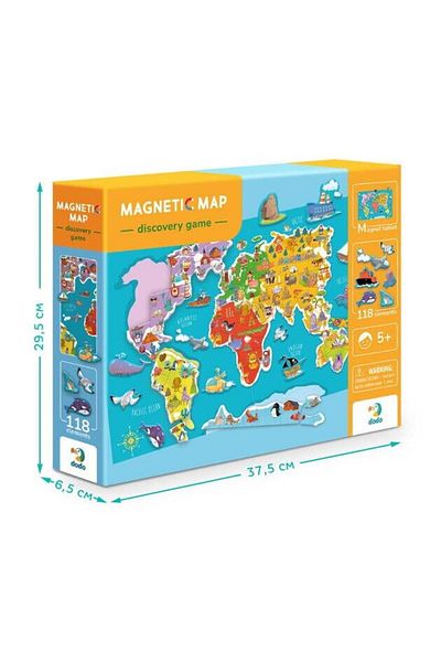 Dodo Magnetic Puzzle - World Map (118 pieces)