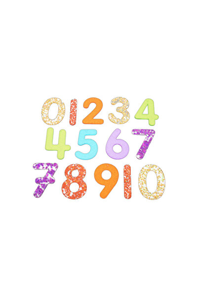 TickiT Set 14 numere translucide Glitter pentru tablete si mese luminoase