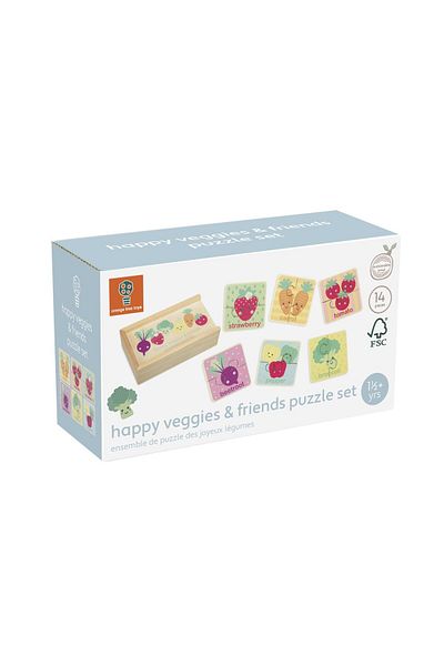 Orange Tree Toys Ξύλινο παζλ σε κουτί Λαχανικά, Παιχνίδια Πορτοκαλιάς