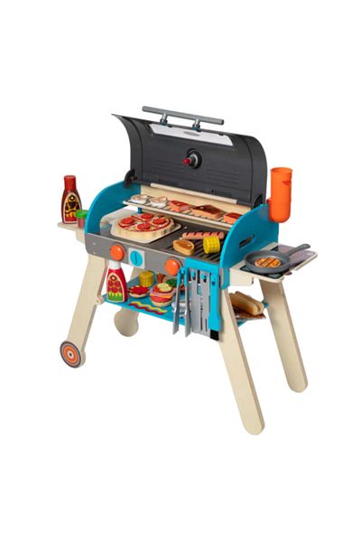 Melissa & Doug Ξύλινο σετ παιχνιδιού με αξεσουάρ για ψησταριά και πίτσα